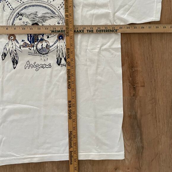 VTG 90s In Excess Arizona Native American Horse White T-Shirt size L - Picture 7 of 7